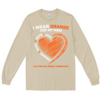 Mushroom i wear orange for my mom ms multiple sclerosis awareness t shirt Long Sleeve Tee - linhVisuals