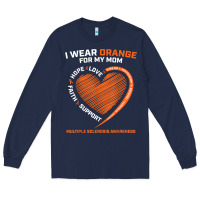 Navy i wear orange for my mom ms multiple sclerosis awareness t shirt Long Sleeve Tee - linhVisuals