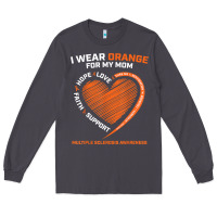 Smoke i wear orange for my mom ms multiple sclerosis awareness t shirt Long Sleeve Tee - linhVisuals