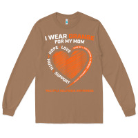 Toasted Coconut i wear orange for my mom ms multiple sclerosis awareness t shirt Long Sleeve Tee - linhVisuals