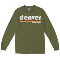 Army Green denver colorado vintage 70's 80's retro style men women t shirt Long Sleeve Tee - linhVisuals