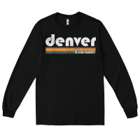 Black denver colorado vintage 70's 80's retro style men women t shirt Long Sleeve Tee - linhVisuals