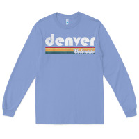 Colony Blue denver colorado vintage 70's 80's retro style men women t shirt Long Sleeve Tee - linhVisuals