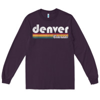Plum denver colorado vintage 70's 80's retro style men women t shirt Long Sleeve Tee - linhVisuals