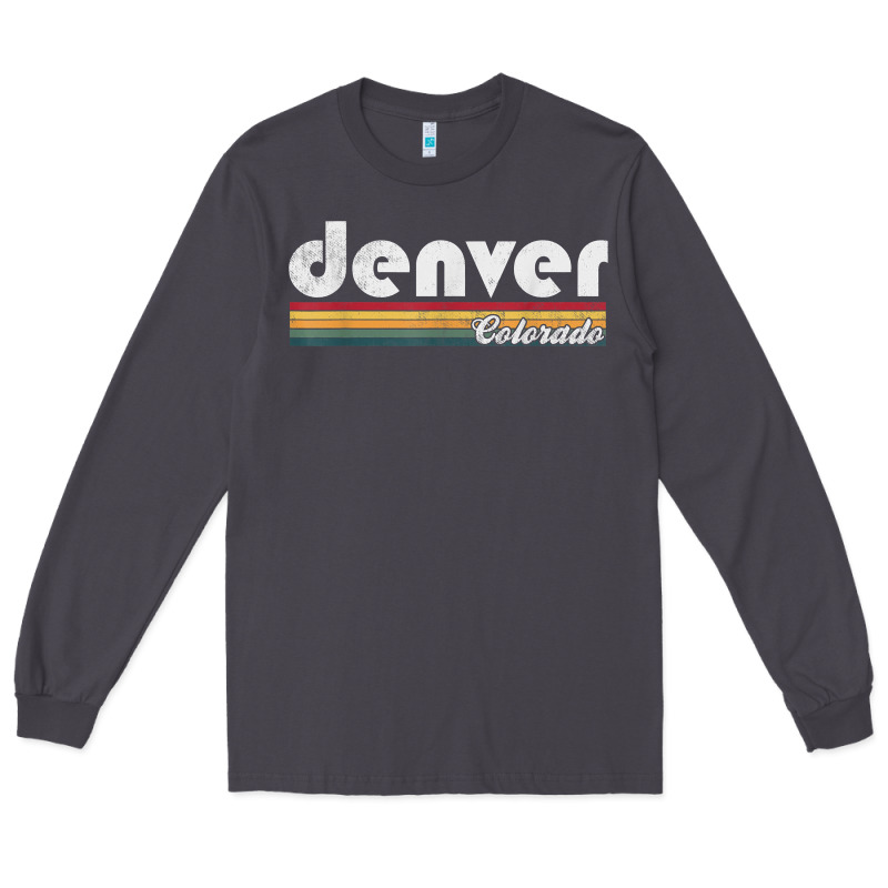 Denver Colorado Vintage 70's 80's Retro Style Men Women T Shirt Long Sleeve Tee by linhVisuals | Teevron