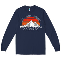 Retro Vintage Steamboat Springs Colorado Distressed T Shirt Long Sleeve Tee | Teevron