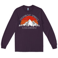 Plum retro vintage steamboat springs colorado distressed t shirt Long Sleeve Tee - linhVisuals