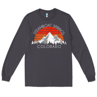 Smoke retro vintage steamboat springs colorado distressed t shirt Long Sleeve Tee - linhVisuals