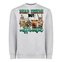 Dead Inside But Caffeinated Skeleton Coffee Cups Heavyweight Sweatshirt | Teevron