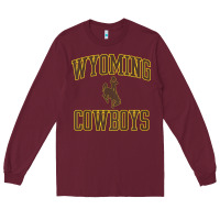 Burgundy kids wyoming cowboys apparel gameday arch over cowboys t shirt Long Sleeve Tee - linhVisuals