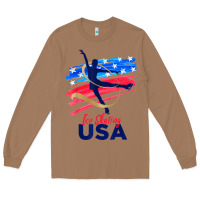 Toasted Coconut ice skating dance support the team tshirt usa flag t shirt Long Sleeve Tee - linhVisuals
