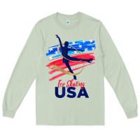 Matcha ice skating dance support the team tshirt usa flag t shirt Long Sleeve Tee - linhVisuals