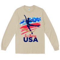 Mushroom ice skating dance support the team tshirt usa flag t shirt Long Sleeve Tee - linhVisuals