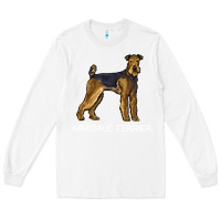White airedale terrier crazy dog lover sweatshirt Long Sleeve Tee - linhVisuals