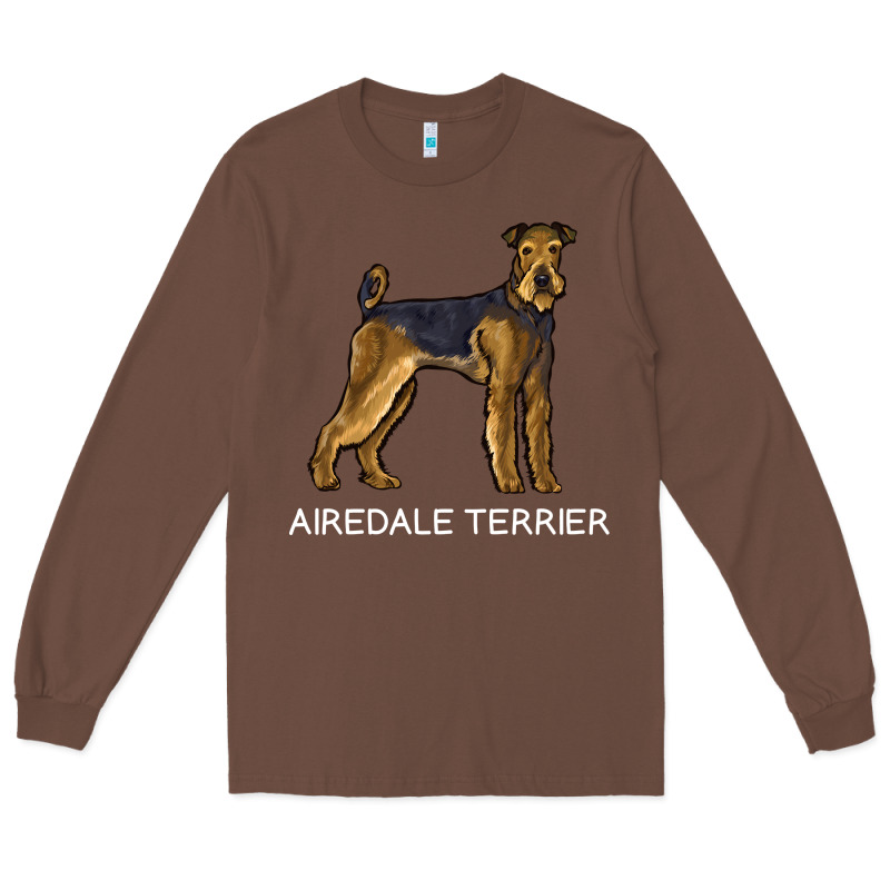 Airedale Terrier Crazy Dog Lover Sweatshirt Long Sleeve Tee by linhVisuals | Teevron