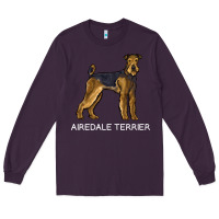 Plum airedale terrier crazy dog lover sweatshirt Long Sleeve Tee - linhVisuals