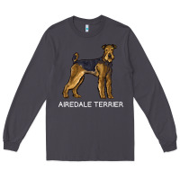 Smoke airedale terrier crazy dog lover sweatshirt Long Sleeve Tee - linhVisuals