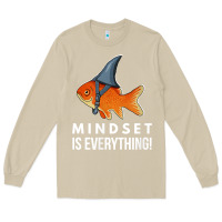 Mushroom mindset motivational quote cute goldfish shark fish t shirt Long Sleeve Tee - linhVisuals