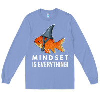 Colony Blue mindset motivational quote cute goldfish shark fish t shirt Long Sleeve Tee - linhVisuals