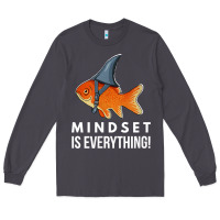 Smoke mindset motivational quote cute goldfish shark fish t shirt Long Sleeve Tee - linhVisuals