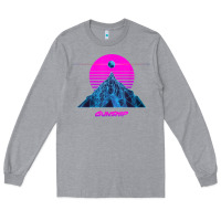 Heather Grey pink sun   official gunship t shirt Long Sleeve Tee - linhVisuals