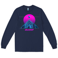 Navy pink sun   official gunship t shirt Long Sleeve Tee - linhVisuals