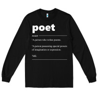 Black poet definition funny for poet drama poetry poems t shirt Long Sleeve Tee - linhVisuals