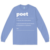 Colony Blue poet definition funny for poet drama poetry poems t shirt Long Sleeve Tee - linhVisuals