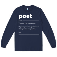Navy poet definition funny for poet drama poetry poems t shirt Long Sleeve Tee - linhVisuals