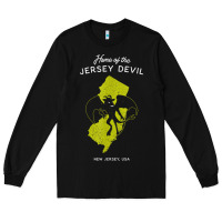 Black home of the jersey devil   new jersey, usa t shirt Long Sleeve Tee - linhVisuals
