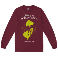 Burgundy home of the jersey devil   new jersey, usa t shirt Long Sleeve Tee - linhVisuals