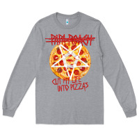 Heather Grey papa roach   official merchandise  cut my life into pizzas t shirt Long Sleeve Tee - linhVisuals