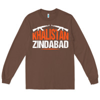 Chestnut sikh khalistan zindabad singh punjabi t shirt Long Sleeve Tee - linhVisuals