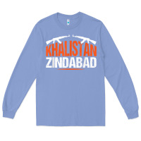 Colony Blue sikh khalistan zindabad singh punjabi t shirt Long Sleeve Tee - linhVisuals