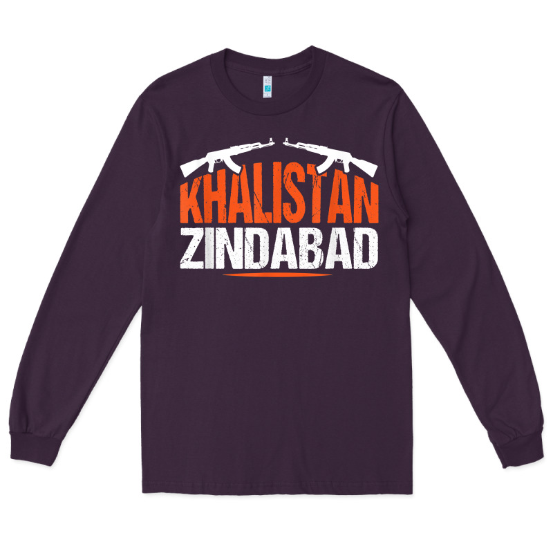 Sikh Khalistan Zindabad Singh Punjabi T Shirt Long Sleeve Tee by linhVisuals | Teevron