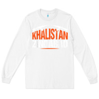 White sikh khalistan zindabad singh punjabi t shirt Long Sleeve Tee - linhVisuals