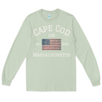 Matcha cape cod massachusetts american flag usa travel vintage pullover hoodi Long Sleeve Tee - linhVisuals