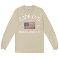 Mushroom cape cod massachusetts american flag usa travel vintage pullover hoodi Long Sleeve Tee - linhVisuals