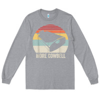 Heather Grey retro more cowbell shirt funny drummer gift vintage t shirt Long Sleeve Tee - linhVisuals
