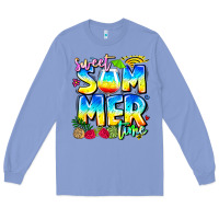 Colony Blue summer time Long Sleeve Tee - CowhideDigitalArt