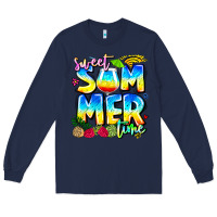 Navy summer time Long Sleeve Tee - CowhideDigitalArt