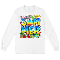 White summer time Long Sleeve Tee - CowhideDigitalArt