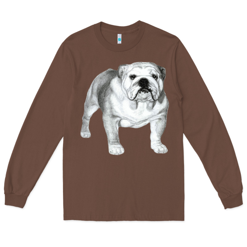 English Bulldog Art Long Sleeve Tee by linhVisuals | Teevron
