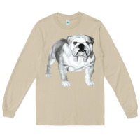 Mushroom English Bulldog Art Long Sleeve Tee - linhVisuals