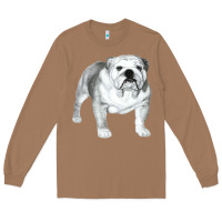 Toasted Coconut English Bulldog Art Long Sleeve Tee - linhVisuals