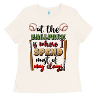 Bone at the ballpark is where i spend most my days Ladies Tee - BundleAndBundleShop