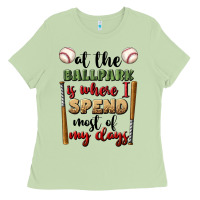 Matcha at the ballpark is where i spend most my days Ladies Tee - BundleAndBundleShop