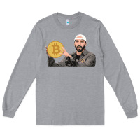 Heather Grey el salvador bitcoin bukele legal tender cryptocurrency btc t shirt Long Sleeve Tee - linhVisuals