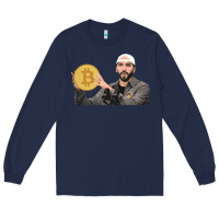 Navy el salvador bitcoin bukele legal tender cryptocurrency btc t shirt Long Sleeve Tee - linhVisuals