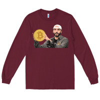 Burgundy el salvador bitcoin bukele legal tender cryptocurrency btc t shirt Long Sleeve Tee - linhVisuals
